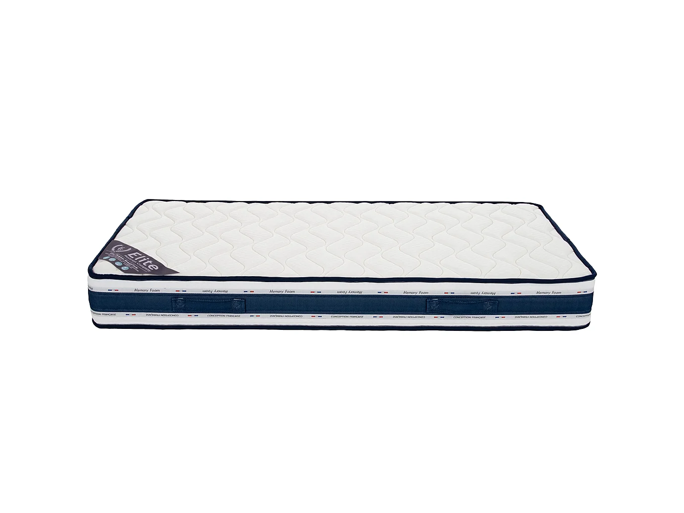 Matelas Blue Memory 100x200 cm Hauteur 22 cm Mousse à Mémoire de Forme Haute Densité Technologie 3D Soutien équilibré