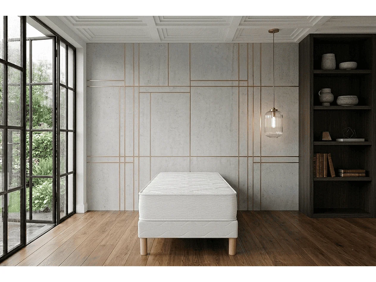 Matelas Senso 70x190 cm Hauteur 17 cm Mousse Polyuréthane Tissu Polyester Hypoallergénique Soutien Ferme