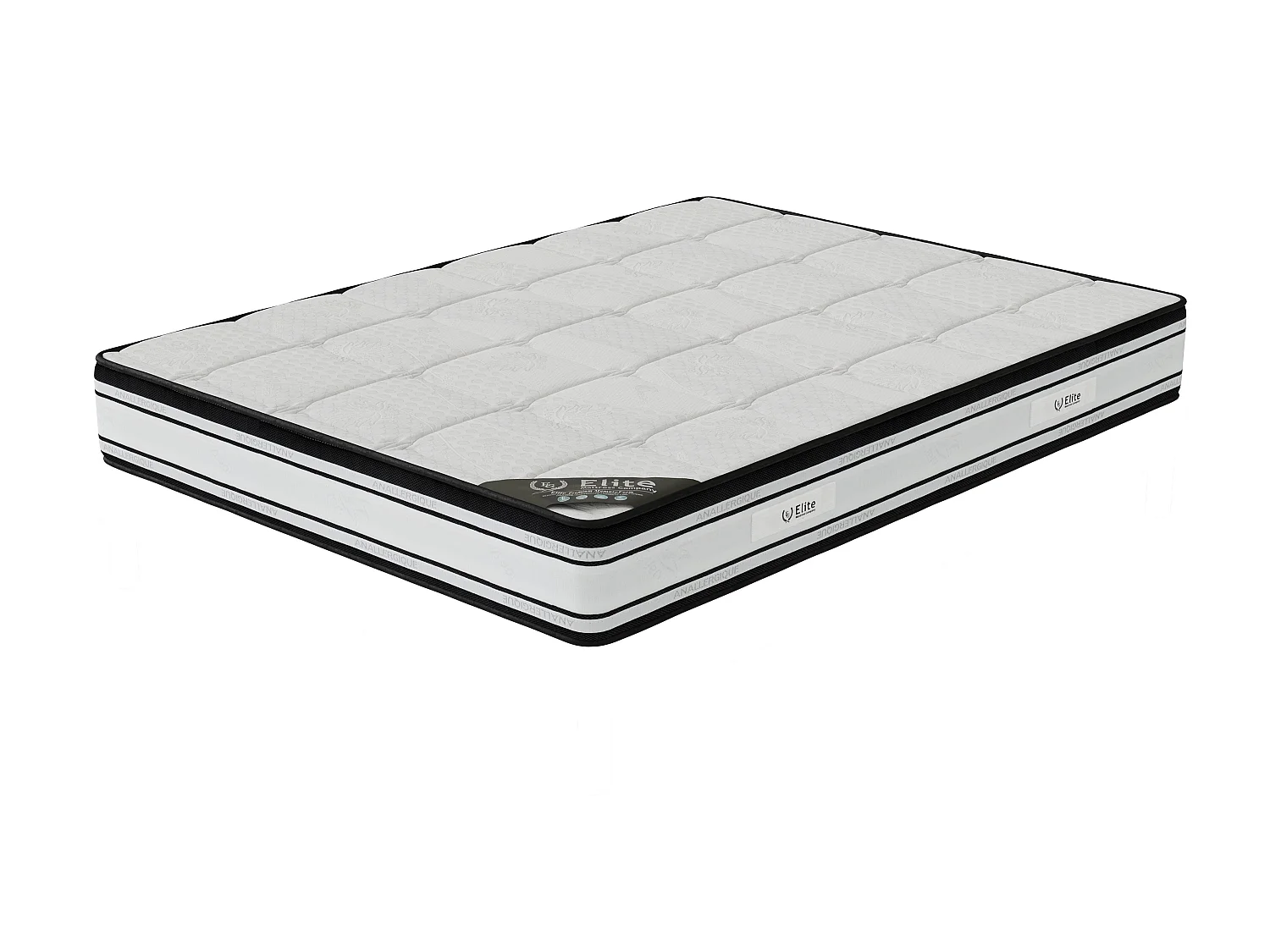 Matelas Grand confort 140x200 cm Hauteur 22 cm Mousse Polyuréthane Hypoallergénique Aération Optimisée Soutien mi-ferme