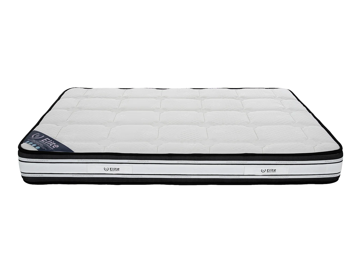 Matelas Grand confort 140x200 cm Hauteur 22 cm Mousse Polyuréthane Hypoallergénique Aération Optimisée Soutien mi-ferme