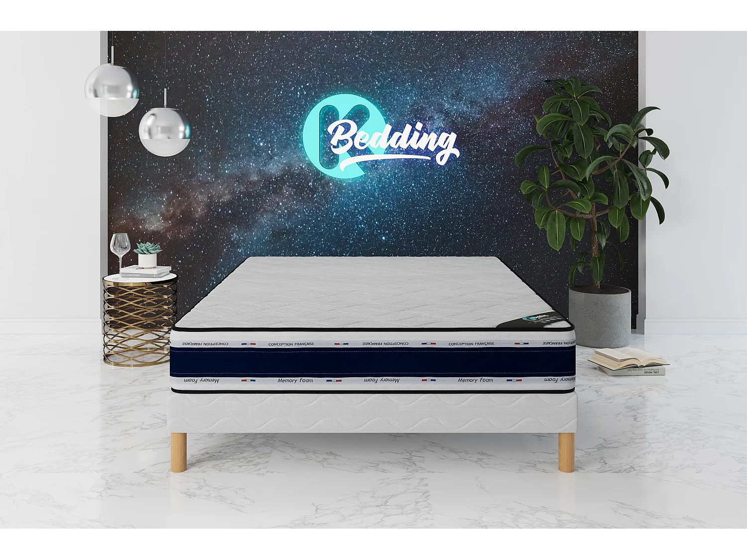 Matelas Memory Blue 180x200 hauteur 22cm