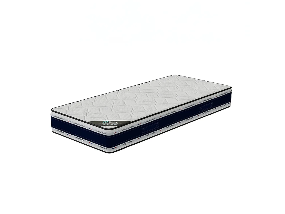 Matelas mousse Blue Memory 80x190 accueil mémoire de forme hauteur 22cm