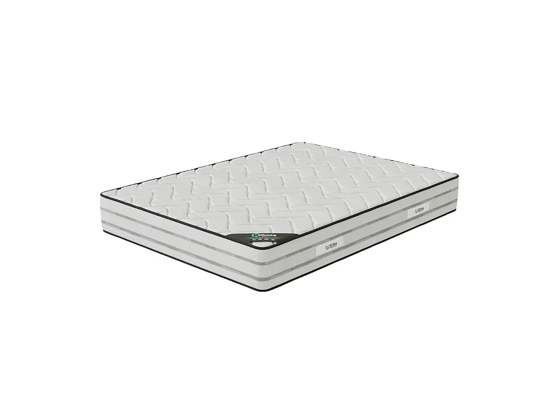 Matelas Memory Foam 160x200 cm Hauteur 25 cm Mousse à Mémoire de Forme tissu stretch double face Soutien mi-ferme