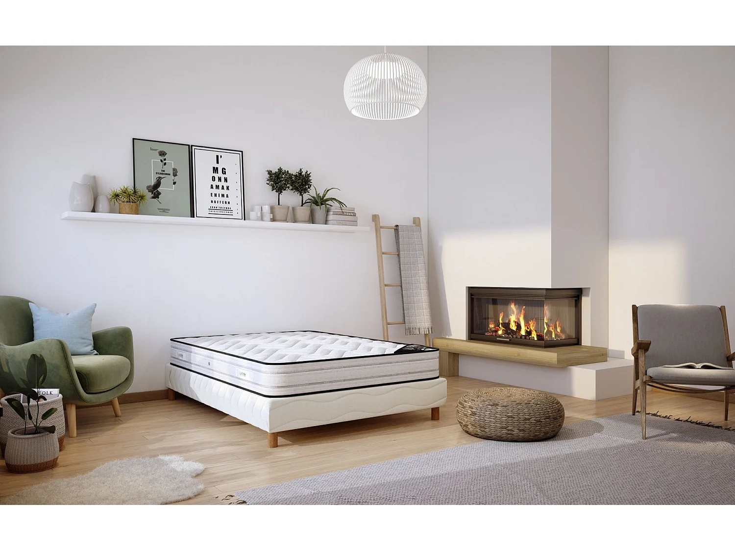 Matelas MemoryFoam 90x200 hauteur 25cm