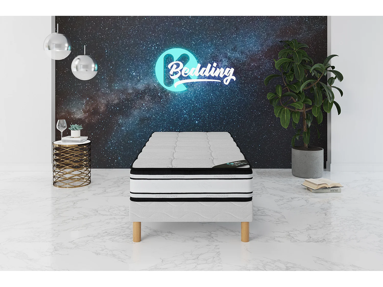 Matelas Grand confort 100x190 hauteur 22cm