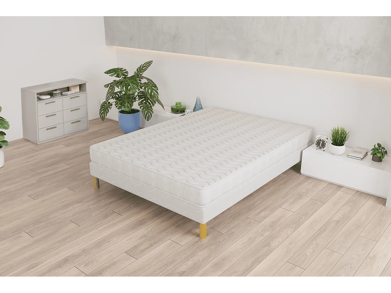 Matelas mousse Confort + 140x190 hauteur 17cm