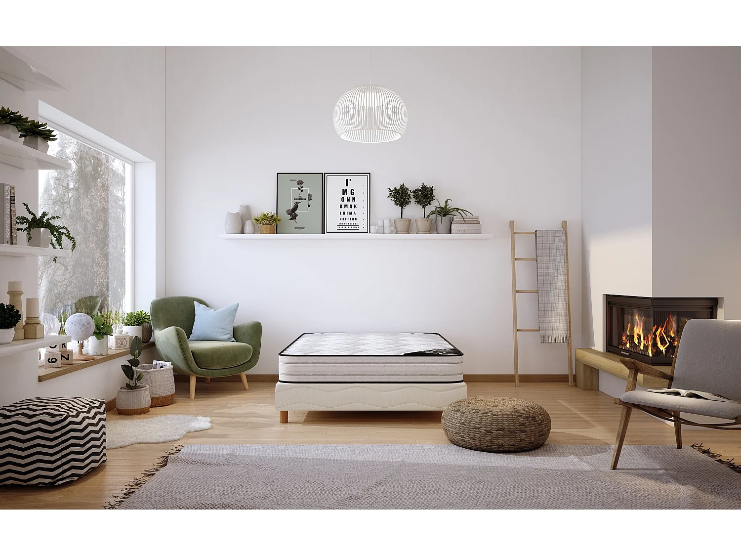 Matelas mousse MemoryFoam 140x190 accueil mémoire de forme hauteur 25cm