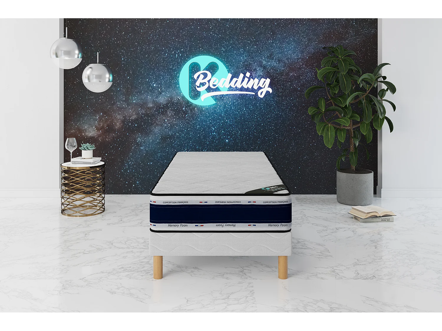 Matelas Memory Blue 80x200 hauteur 22cm