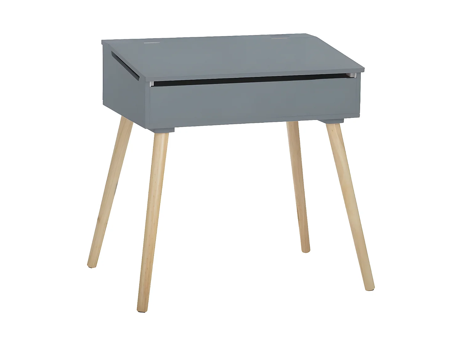 Bureau d'écolier Gris Pupitre en Bois H 62.4 cm