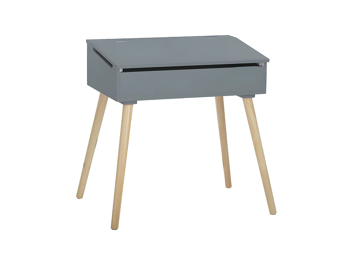 Bureau d'écolier Gris Pupitre en Bois H 62.4 cm