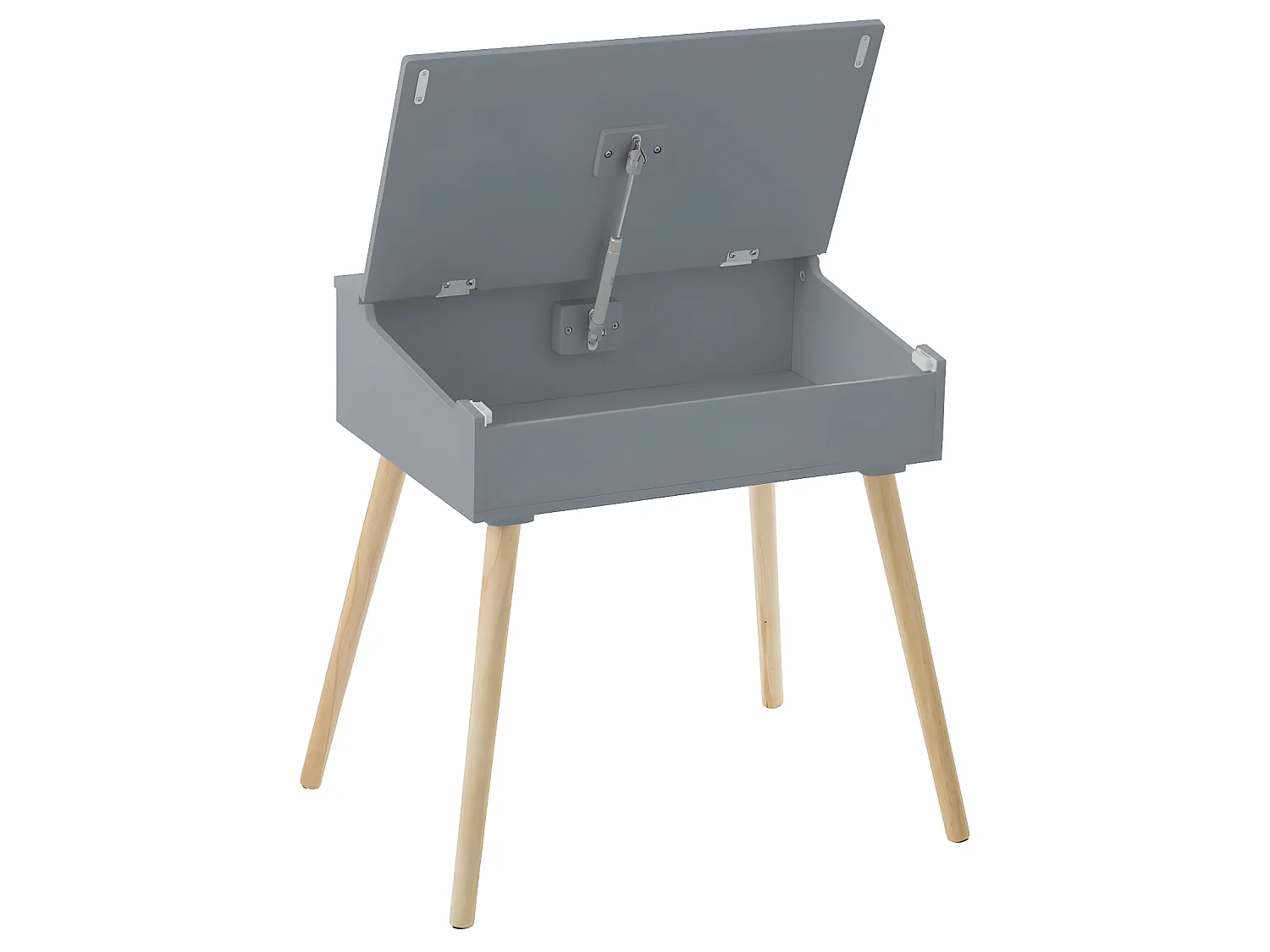 Bureau d'écolier Gris Pupitre en Bois H 62.4 cm