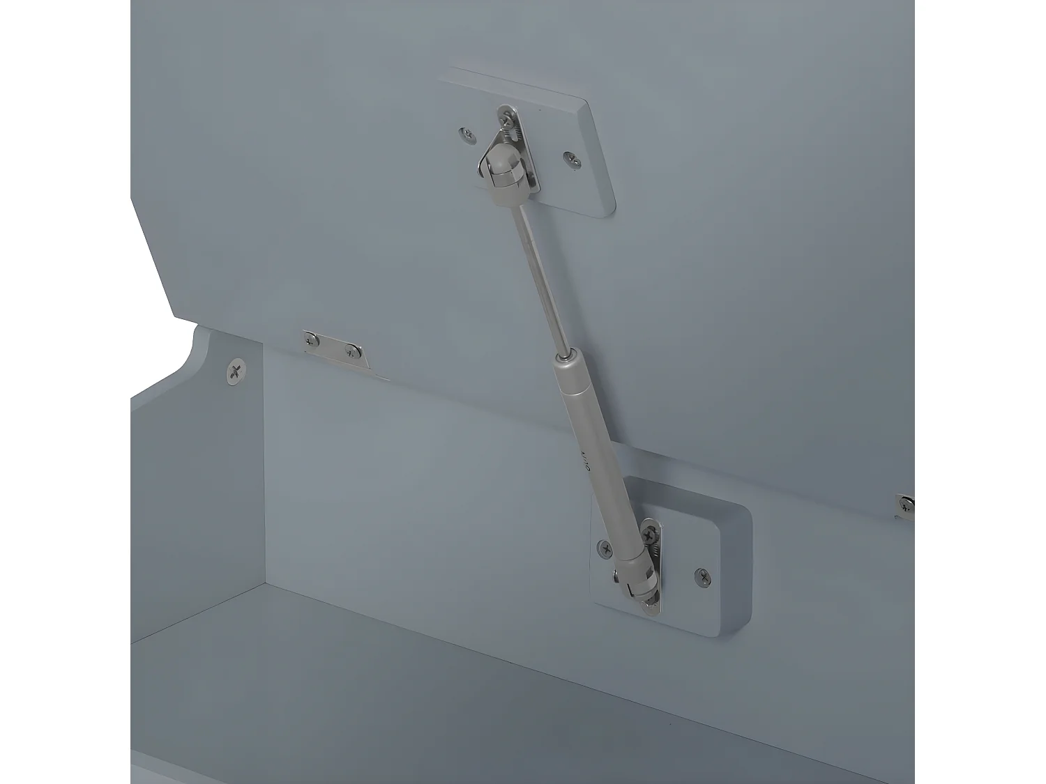 Bureau d'écolier Gris Pupitre en Bois H 62.4 cm