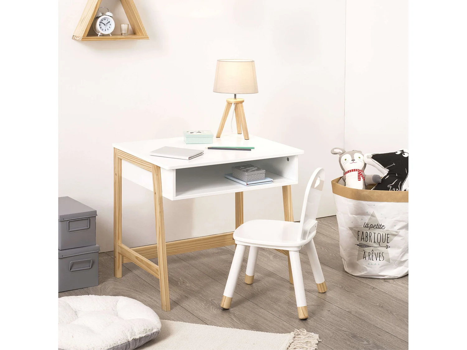 Schreibtisch für Kinder aus Holz 58 x 46 x 52 cm