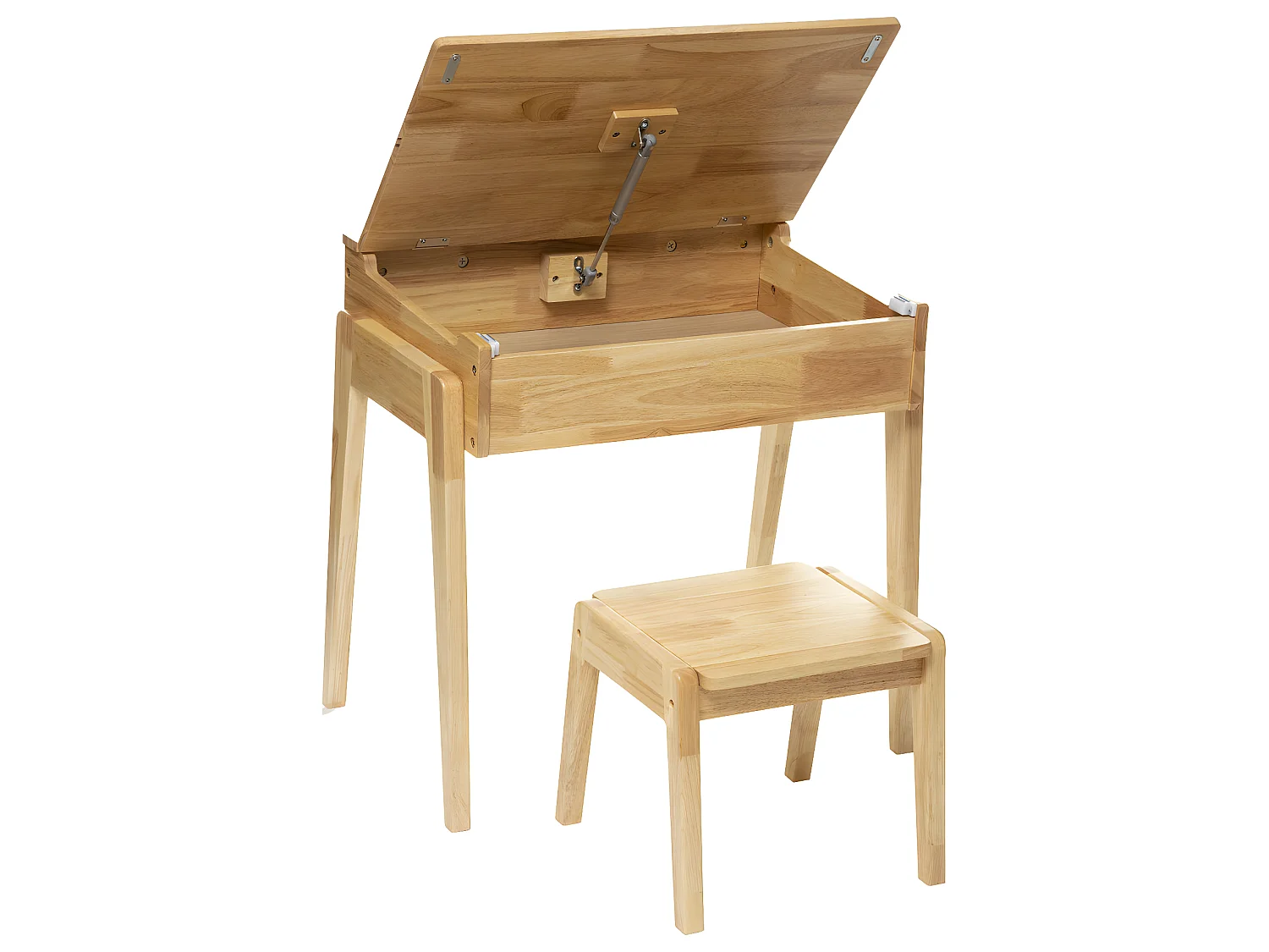 Bureau Enfant Pupitre et Tabouret en Bois H 60 cm