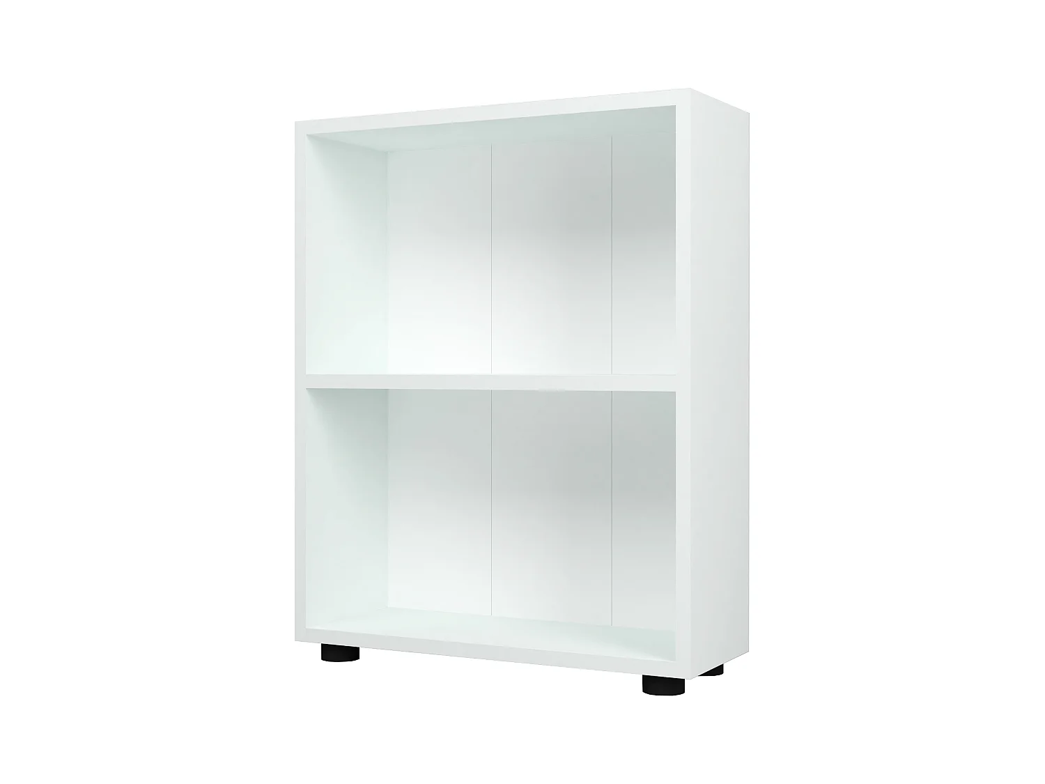 Bibliothèque Vara à 2 niveaux 72 x 55 x 20 cm blanc [en.casa]