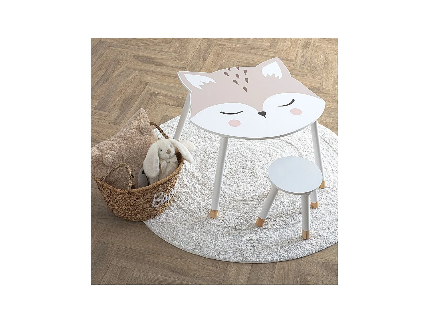 Tavolo MDF bianco 43x62x64cm