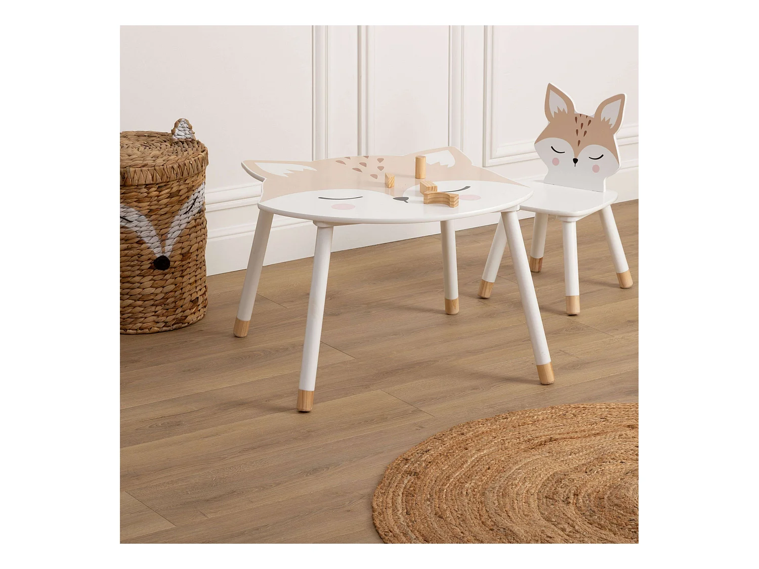 Tavolo MDF bianco 43x62x64cm