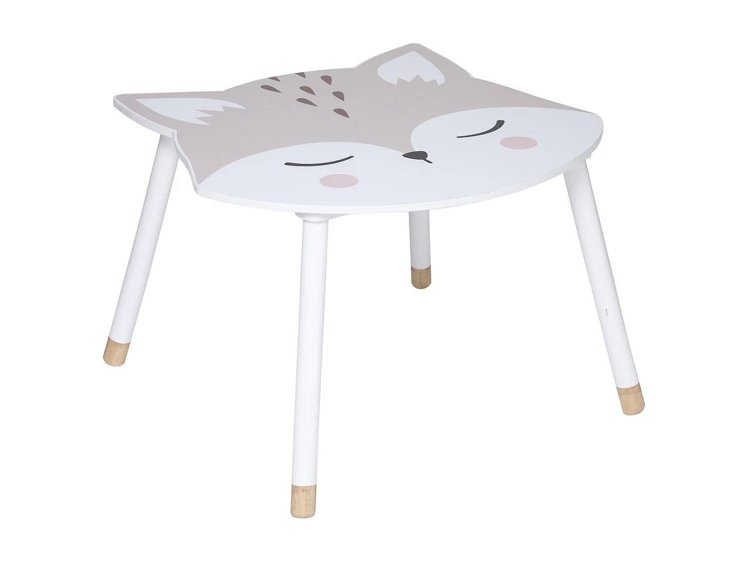 Table Renard en Bois H 43 cm pour Chambre d'enfant