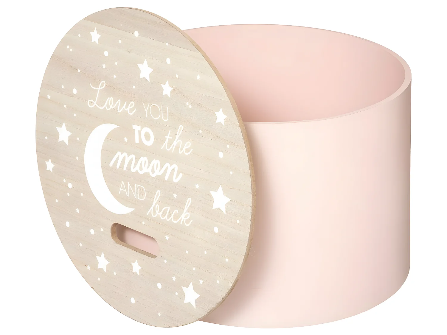 Set de 2 Tables Coffre de rangement Rose en Bois Chambre d'enfant