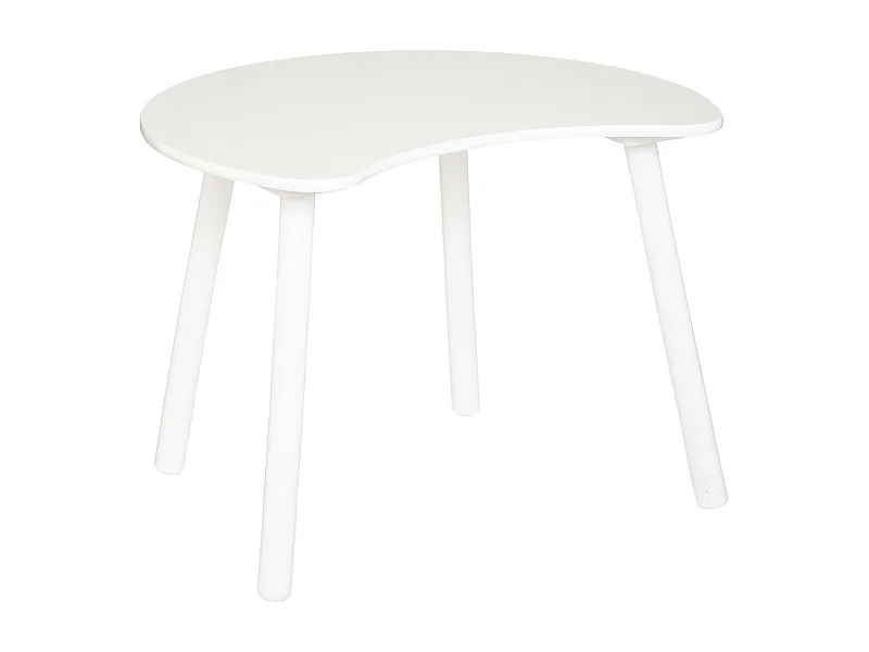 Table pour Enfant en Bois Blanc forme Lune