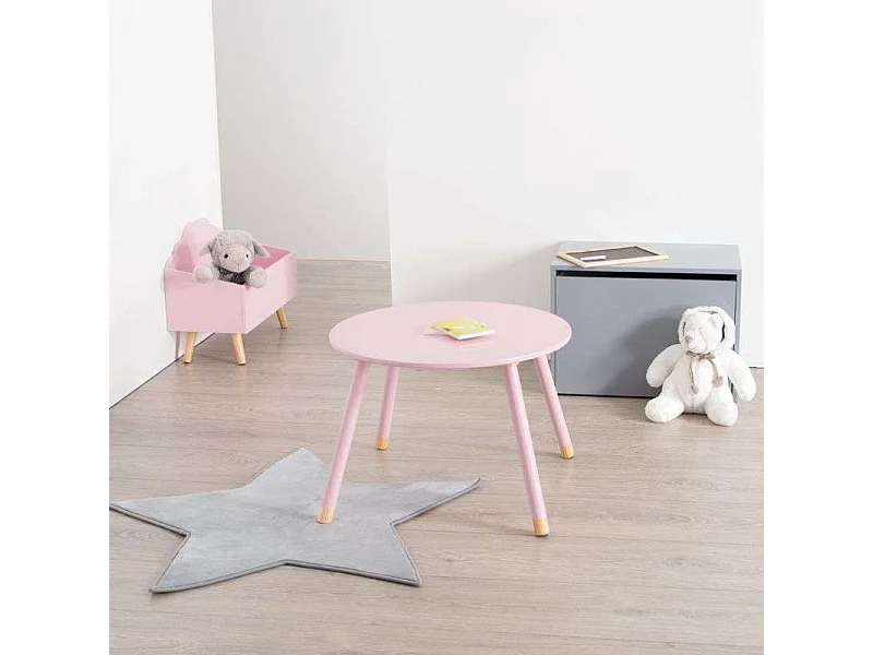 Tavolino MDF rosa Nordic Kids  43x60x60cm