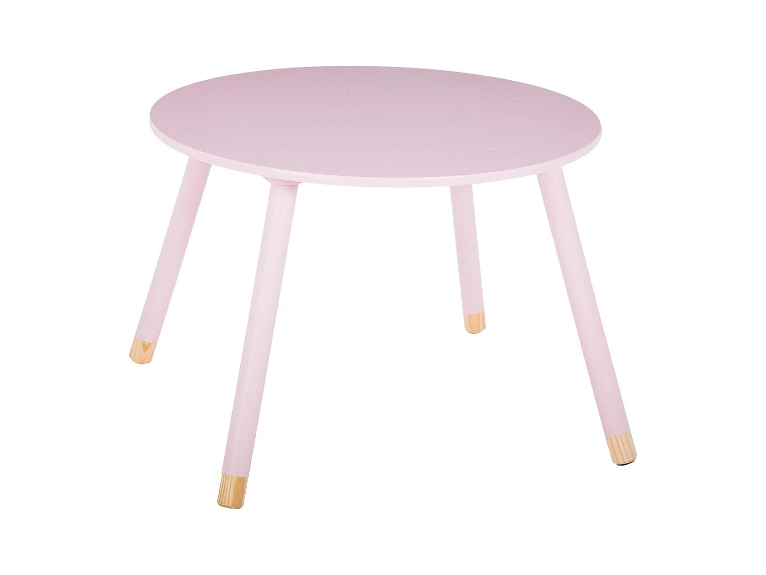 Table pour Enfant en Bois Rose D 60 cm