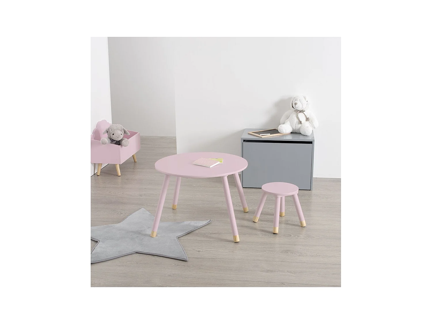 Tisch rosa 43x60x60cm