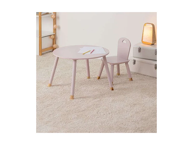 Tisch rosa 43x60x60cm