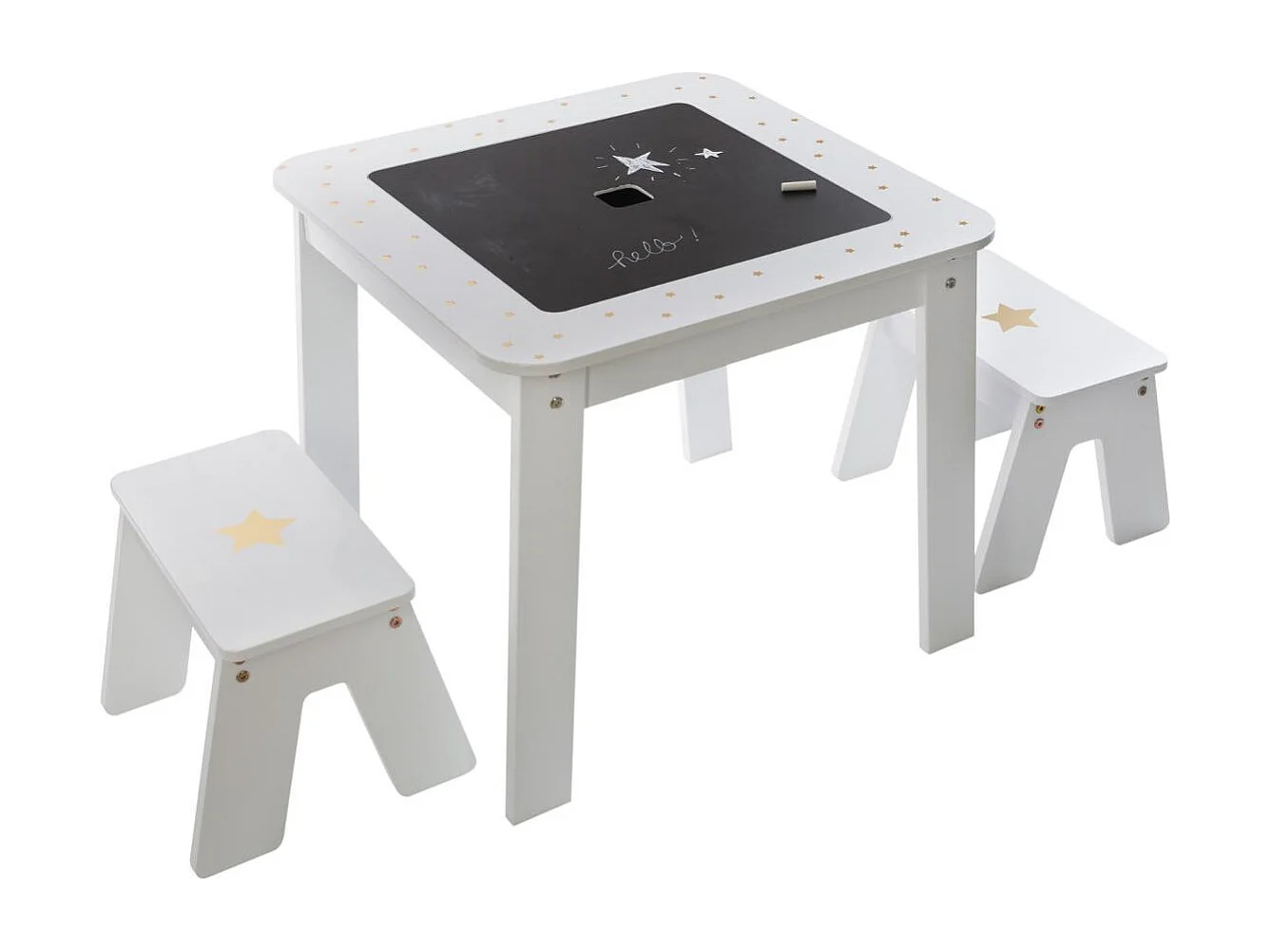 Table de jeux et 2 Tabourets pour Enfant