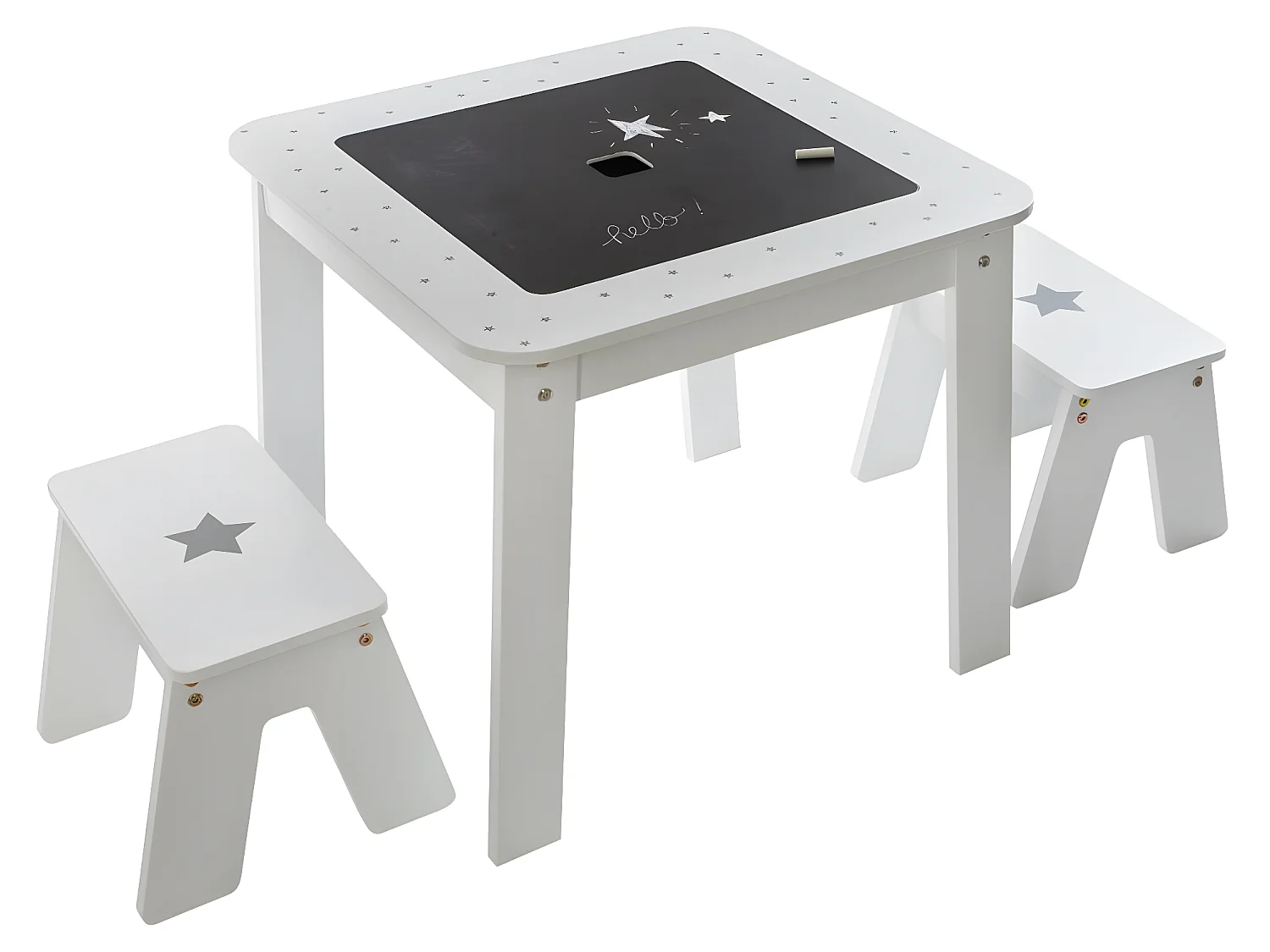 Table de jeux et 2 Tabourets pour Enfant