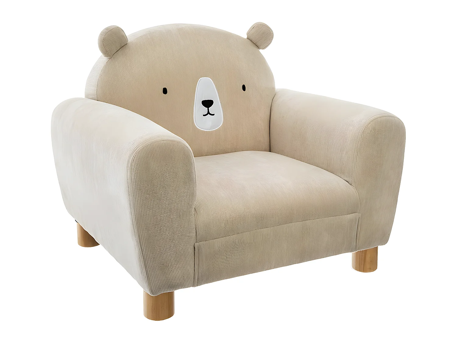Fauteuil pour Enfant Beige Oreilles d' Ours