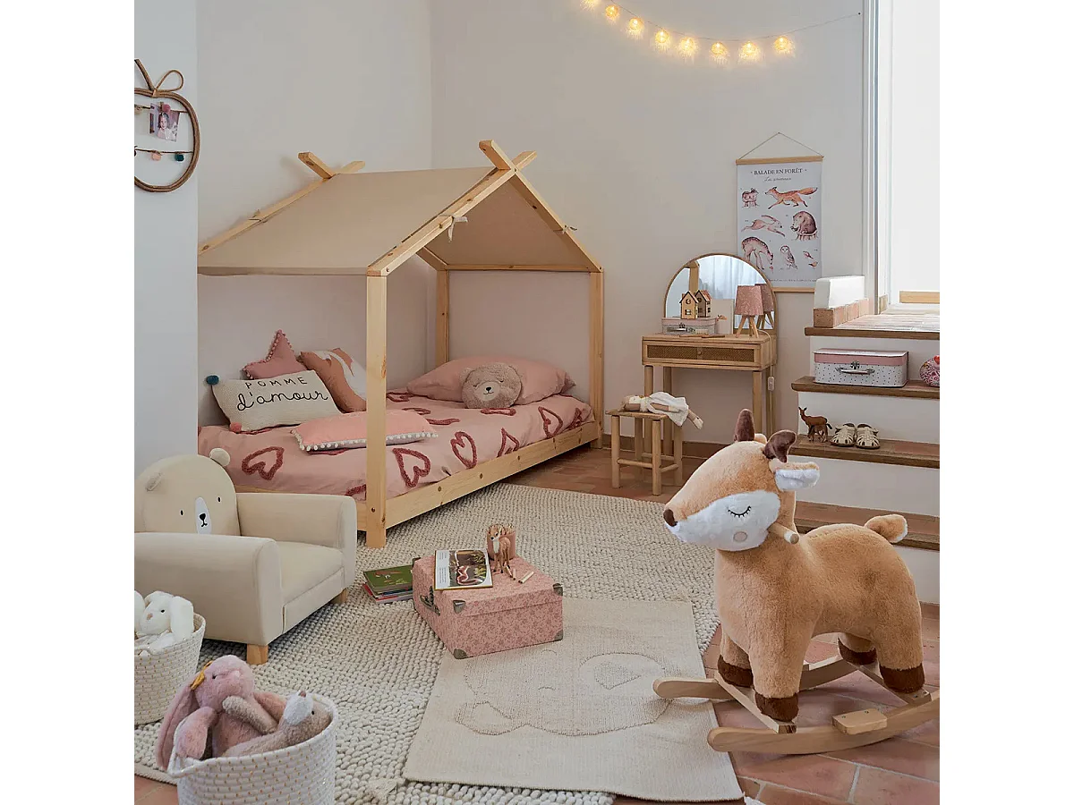 Fauteuil pour Enfant Beige Oreilles d' Ours