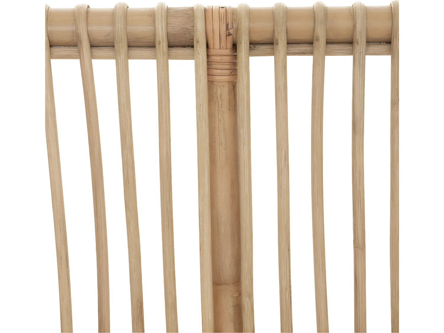 Banquette 2 places en Rotin et Coton Blanc  L 110 x  H 77 cm