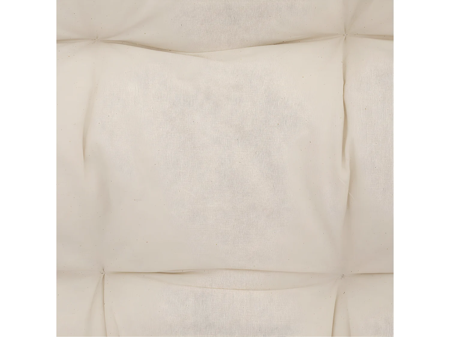 Banquette 2 places en Rotin et Coton Blanc  L 110 x  H 77 cm