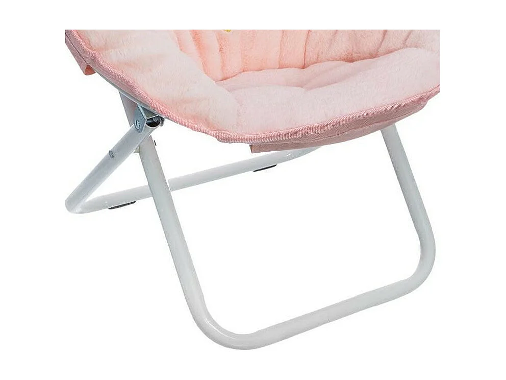 Fauteuil Licorne pour Enfant en tissu rose clair