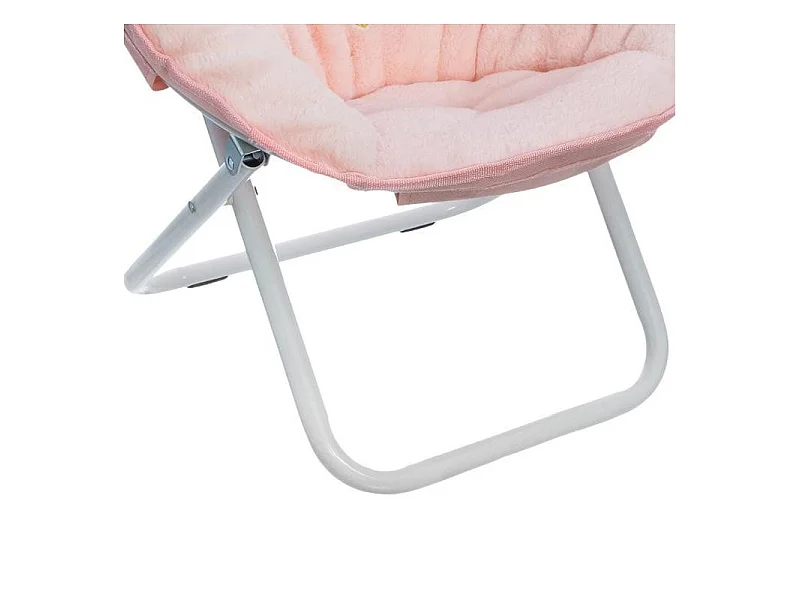 Fauteuil Licorne pour Enfant en tissu rose clair