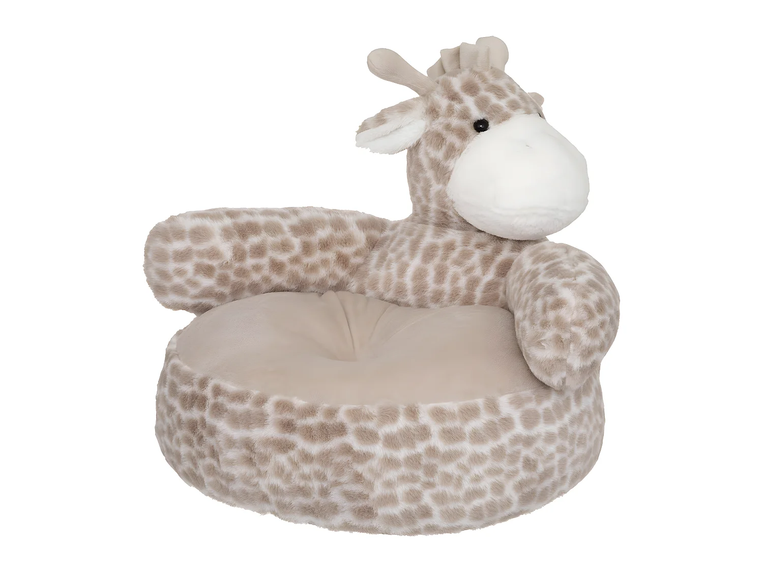 Fauteuil Girafe fourrure beige 48 x 42 x 45 cm