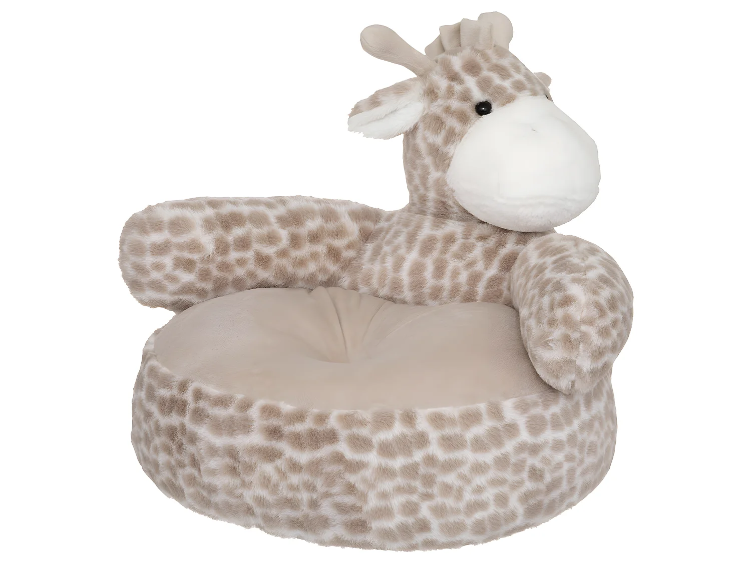 Fauteuil Girafe fourrure beige 48 x 42 x 45 cm