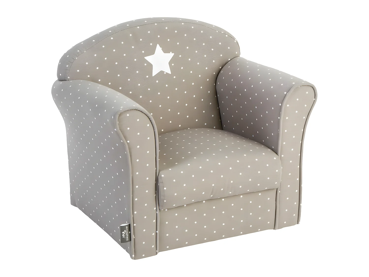 Fauteuil pour Enfant Gris Taupe déco étoile