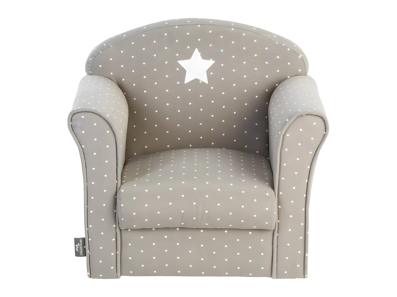 Fauteuil pour Enfant Gris Taupe déco étoile