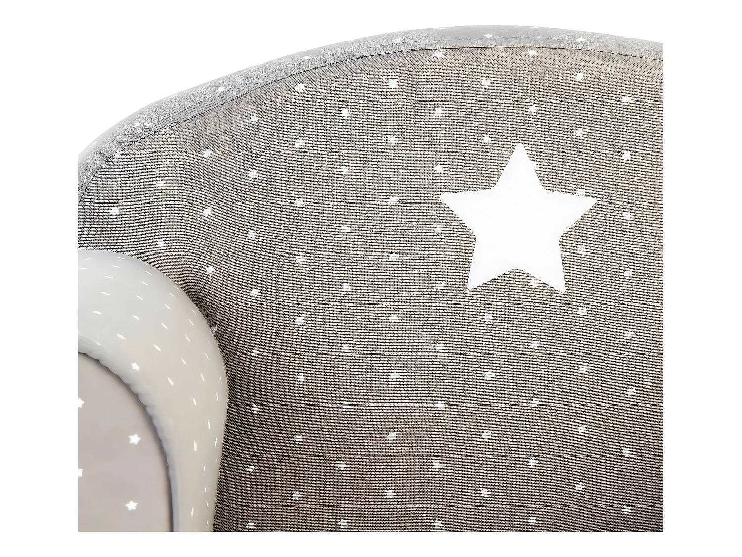 Fauteuil pour Enfant Gris Taupe déco étoile