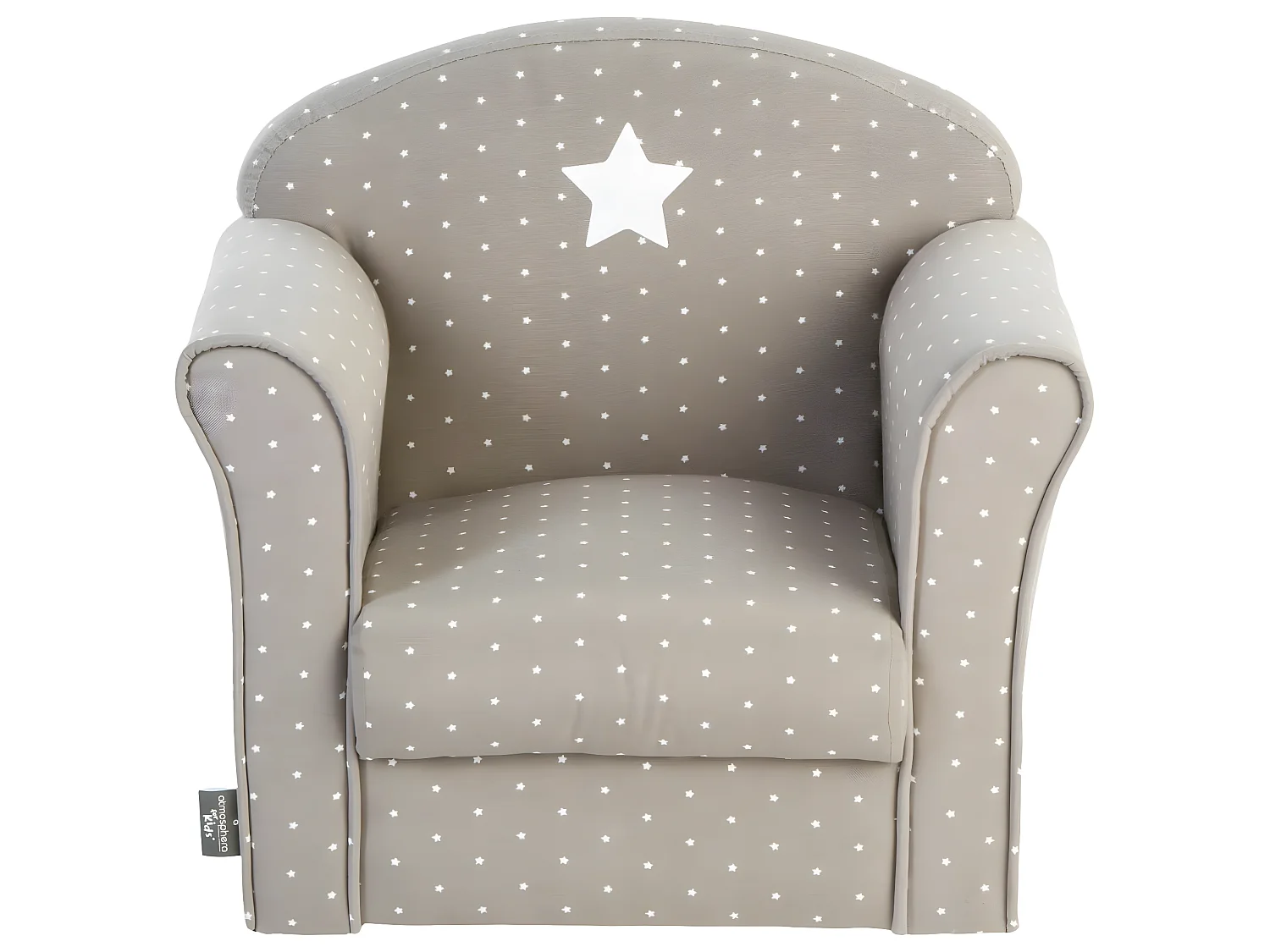 Fauteuil pour Enfant Gris Taupe déco étoile