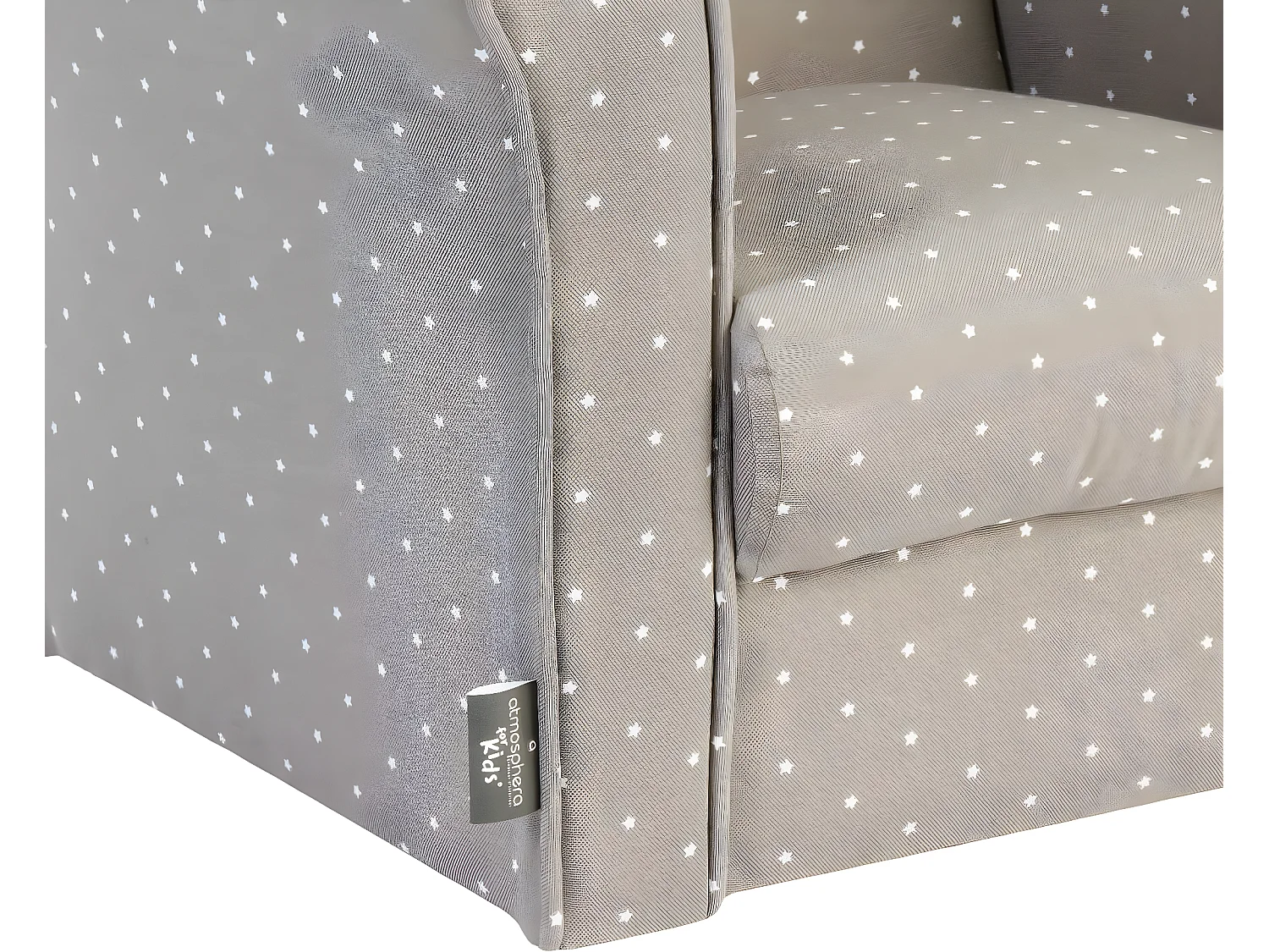 Fauteuil pour Enfant Gris Taupe déco étoile