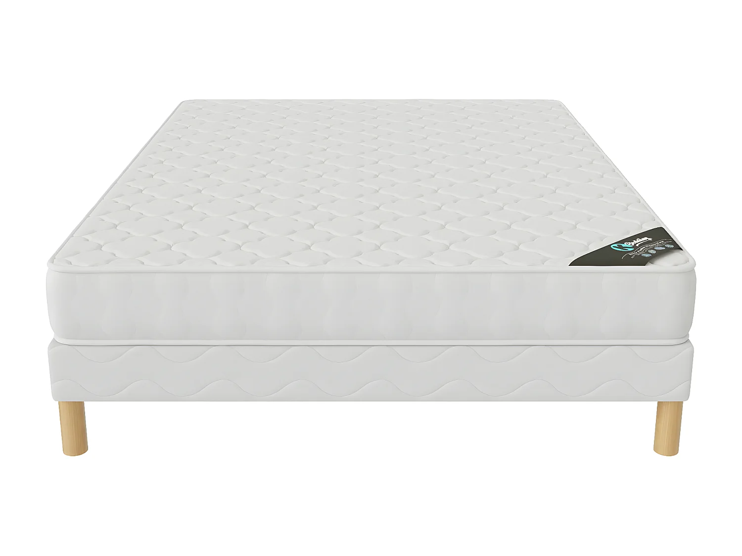 Ensemble matelas Confort + sommier 140x200 hauteur 17cm