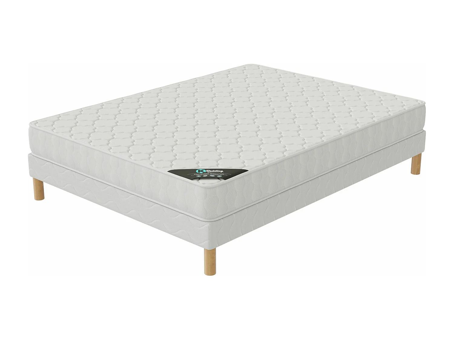 Ensemble matelas Confort + sommier 140x190 hauteur 17cm
