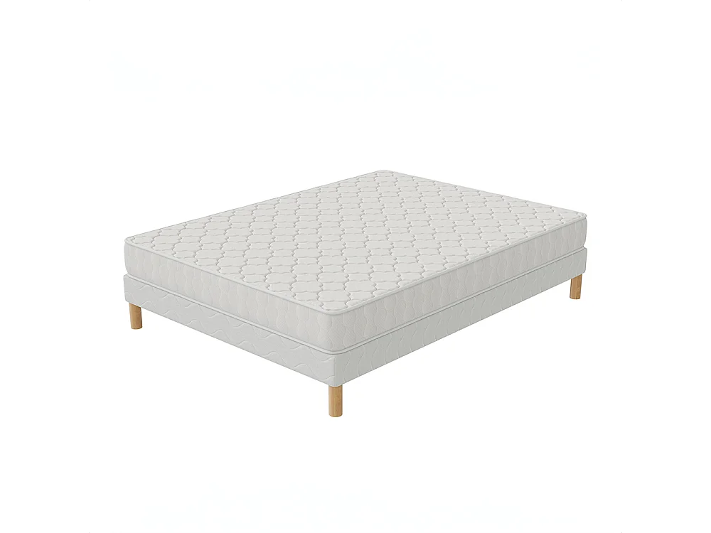 Ensemble matelas mousse Confort + et sommier 140x190 hauteur 17cm