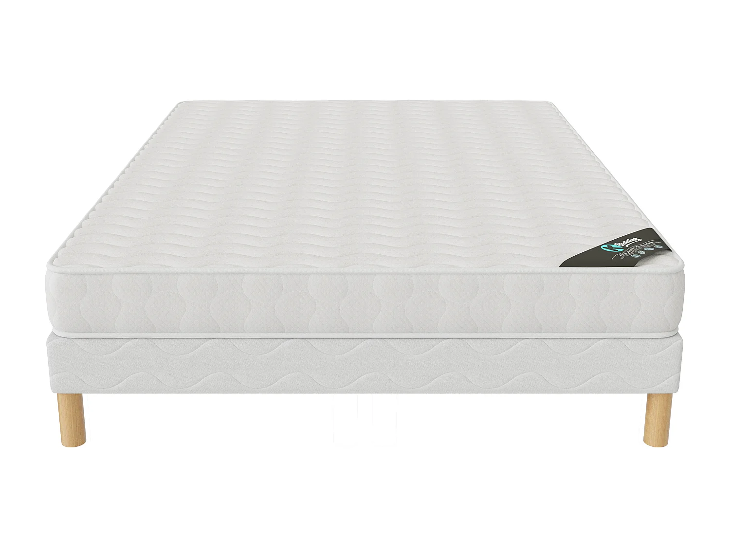 Ensemble matelas Senso + sommier 200x200 (2x100x200) hauteur 17cm