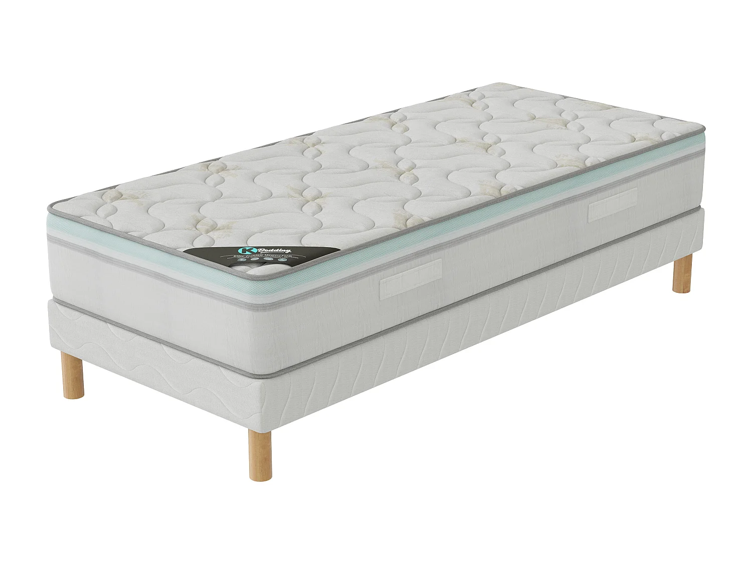 Ensemble matelas AloeVera + sommier 90x190 hauteur 27cm