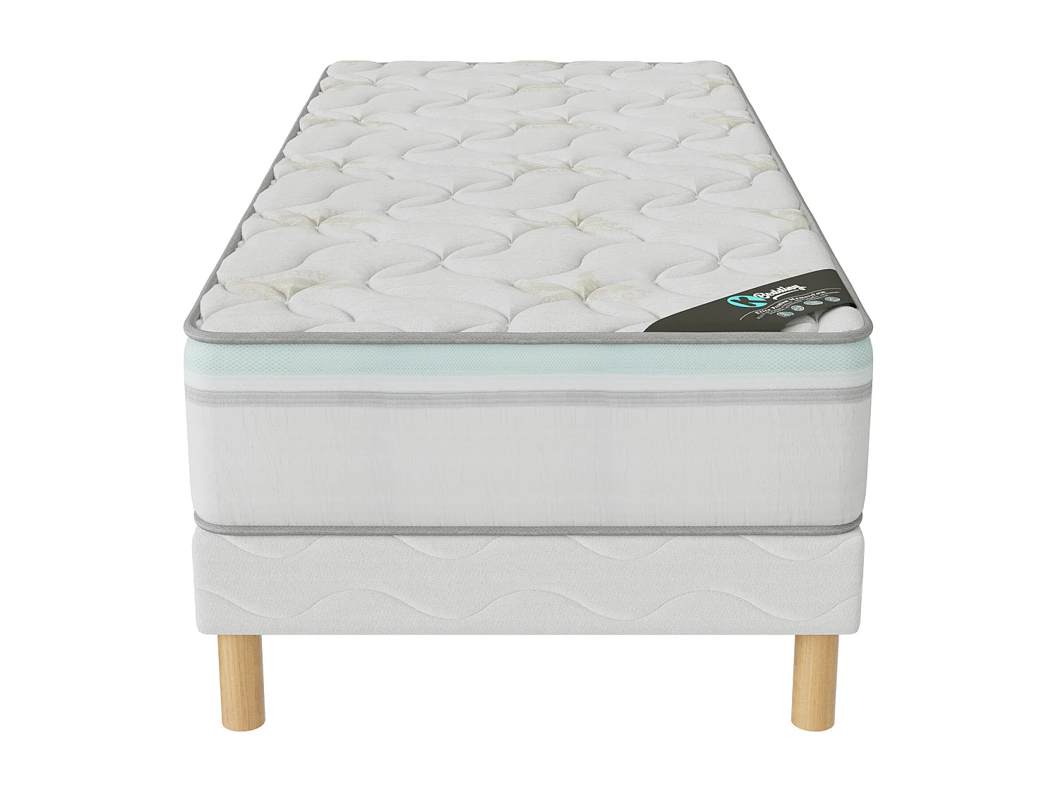 Ensemble matelas AloeVera + sommier 90x190 hauteur 27cm