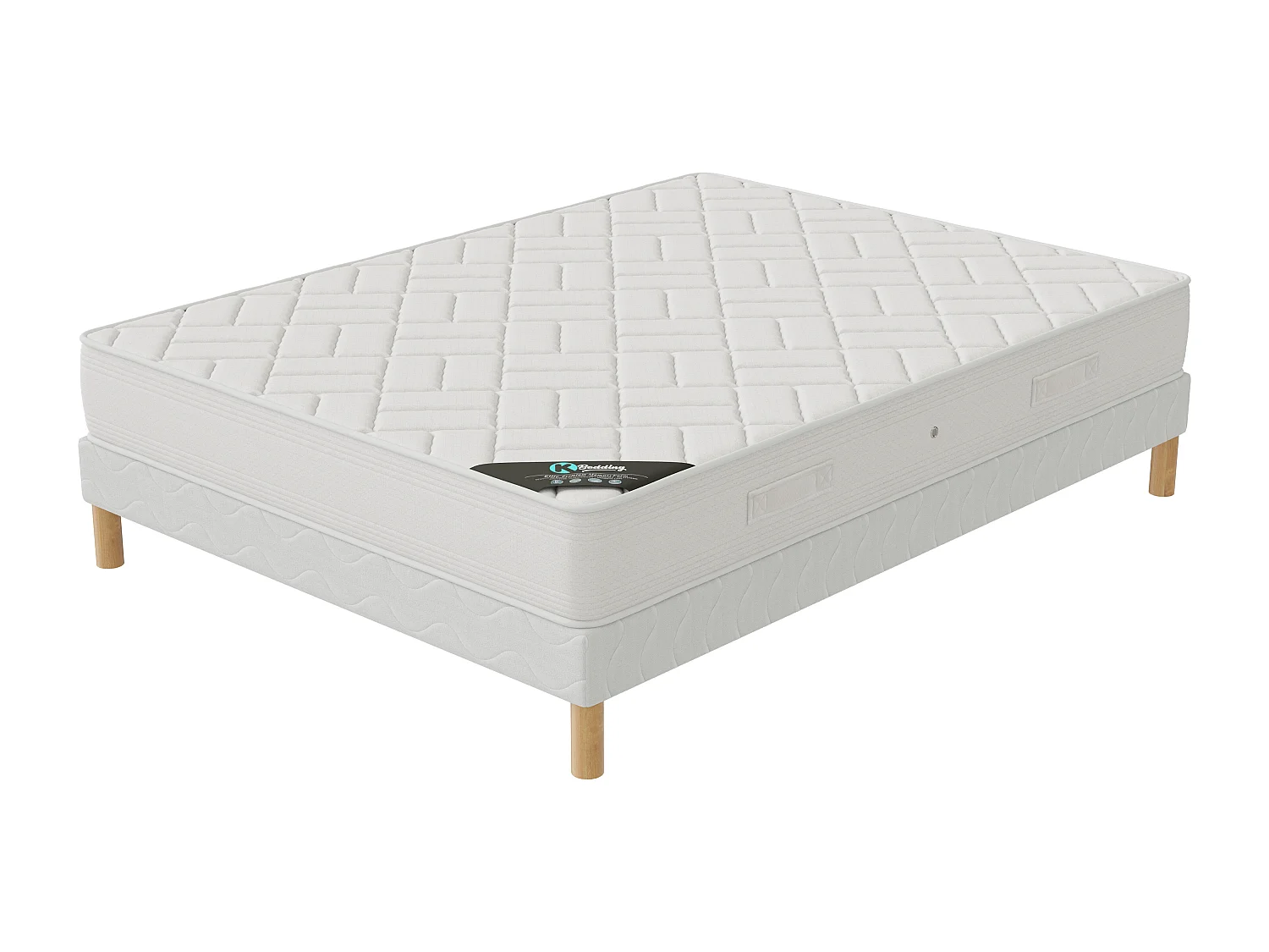 Ensemble matelas Zen + sommier 180x200 (2x90x200) hauteur 20cm